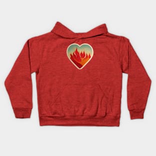 The fire in my heart Kids Hoodie